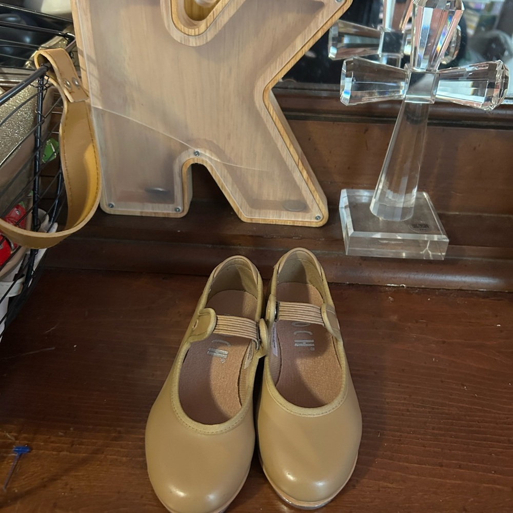 Kids Beige Mary Jane Shoes